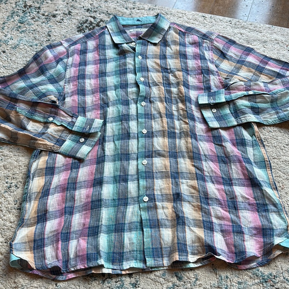 Tommy Bahama LS Linen Shirt Size Large